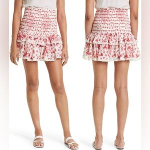 byTiMo red and white ruffled skirt